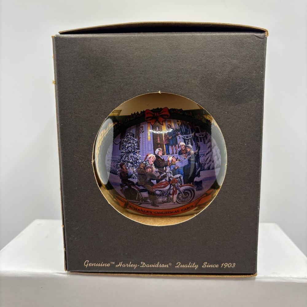 2000 Harley Davidson Ball Glass "A Harley Christmas Carol" Ornament - Picture 3 of 6